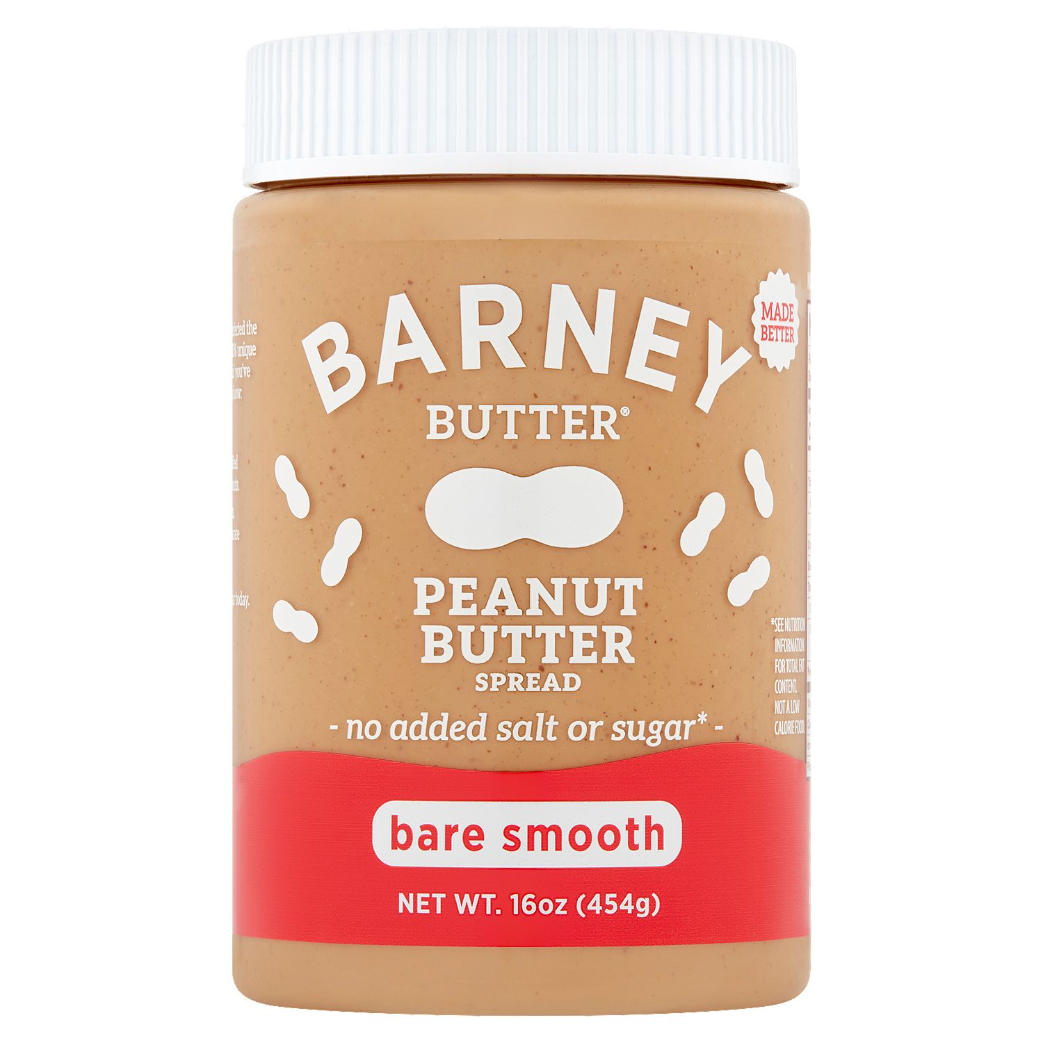 Barney Butter Bare Smooth Peanut Butter Spread, 16 oz