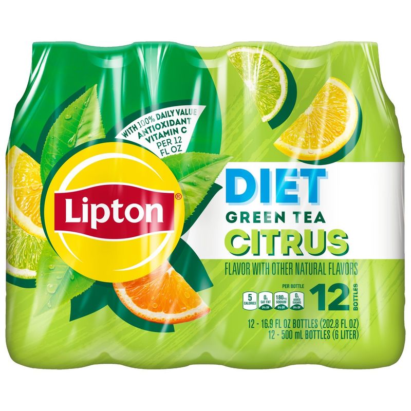 Lipton Diet Green Tea Citrus 16.9 Fl Oz, 12 Count