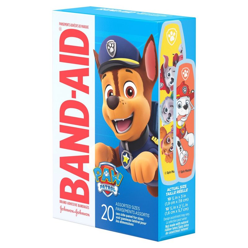 Band-Aid Paw Patrol Adhesive Bandages, 20 count