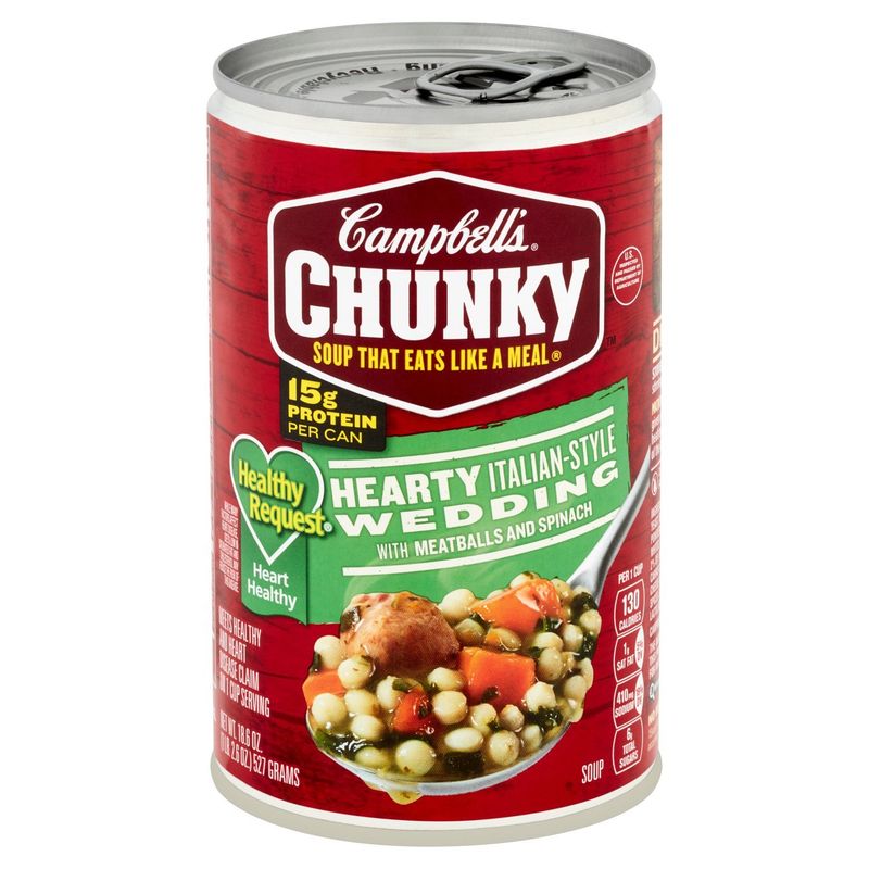 Campbell's Chunky Hearty Wedding Italian-Style with Meatballs and Spinach Soup, 18.6 oz