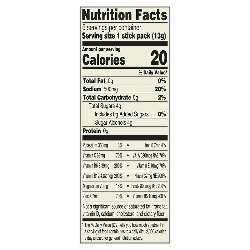 AriZona RXMD Hydration Elixir Mucho Mango Electrolyte Drink Mix, 0.45 oz, 6 count