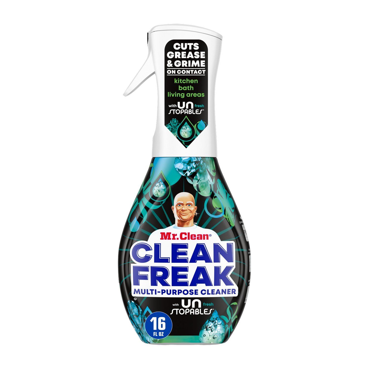 Mr. Clean Clean Freak All Purpose Cleaner Spray, Multi-Surface Cleaning, Unstopables Scent, 16oz