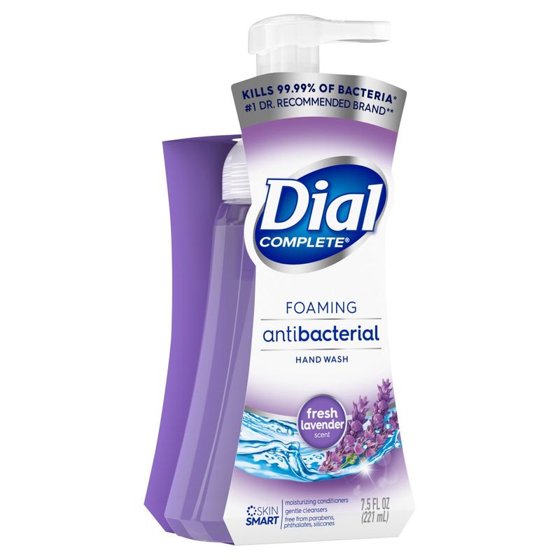 Dial Complete Fresh Lavender Scent Antibacterial Foaming Hand Wash, 7.5 fl oz