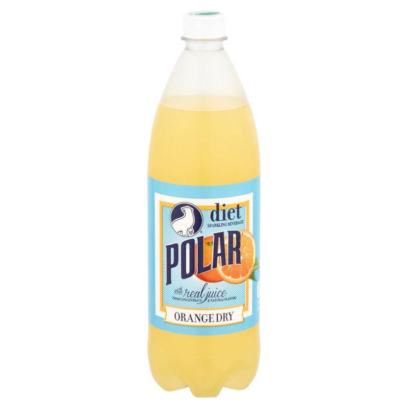 Polar Diet Orange Dry Sparkling Beverage, 1 liter