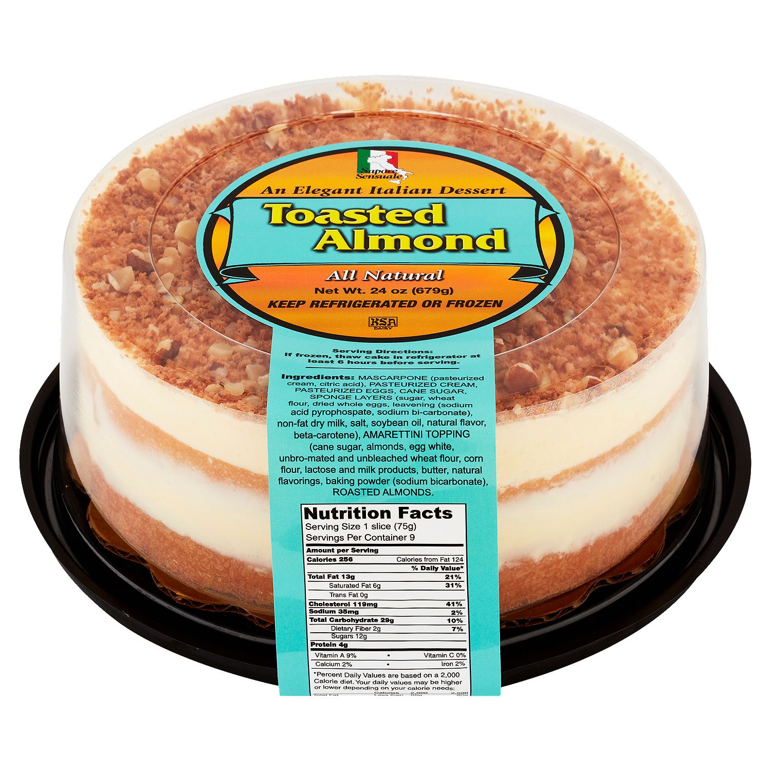 Sapore Sensuale Toasted Almond Cake, 24 oz