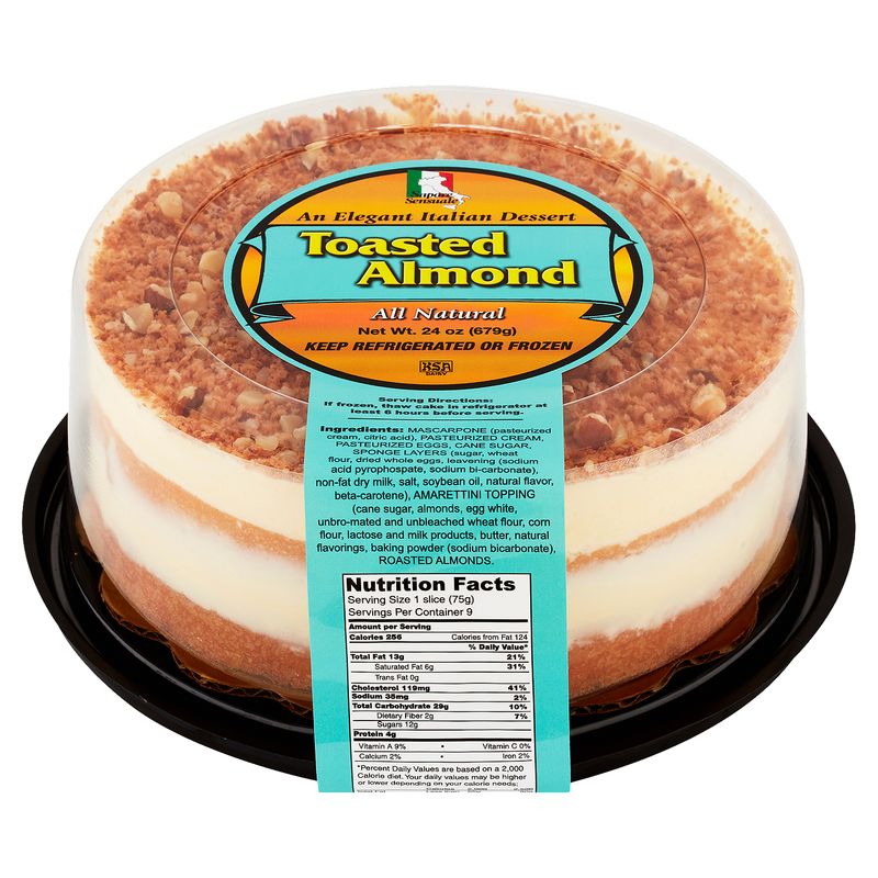 Sapore Sensuale Toasted Almond Cake, 24 oz