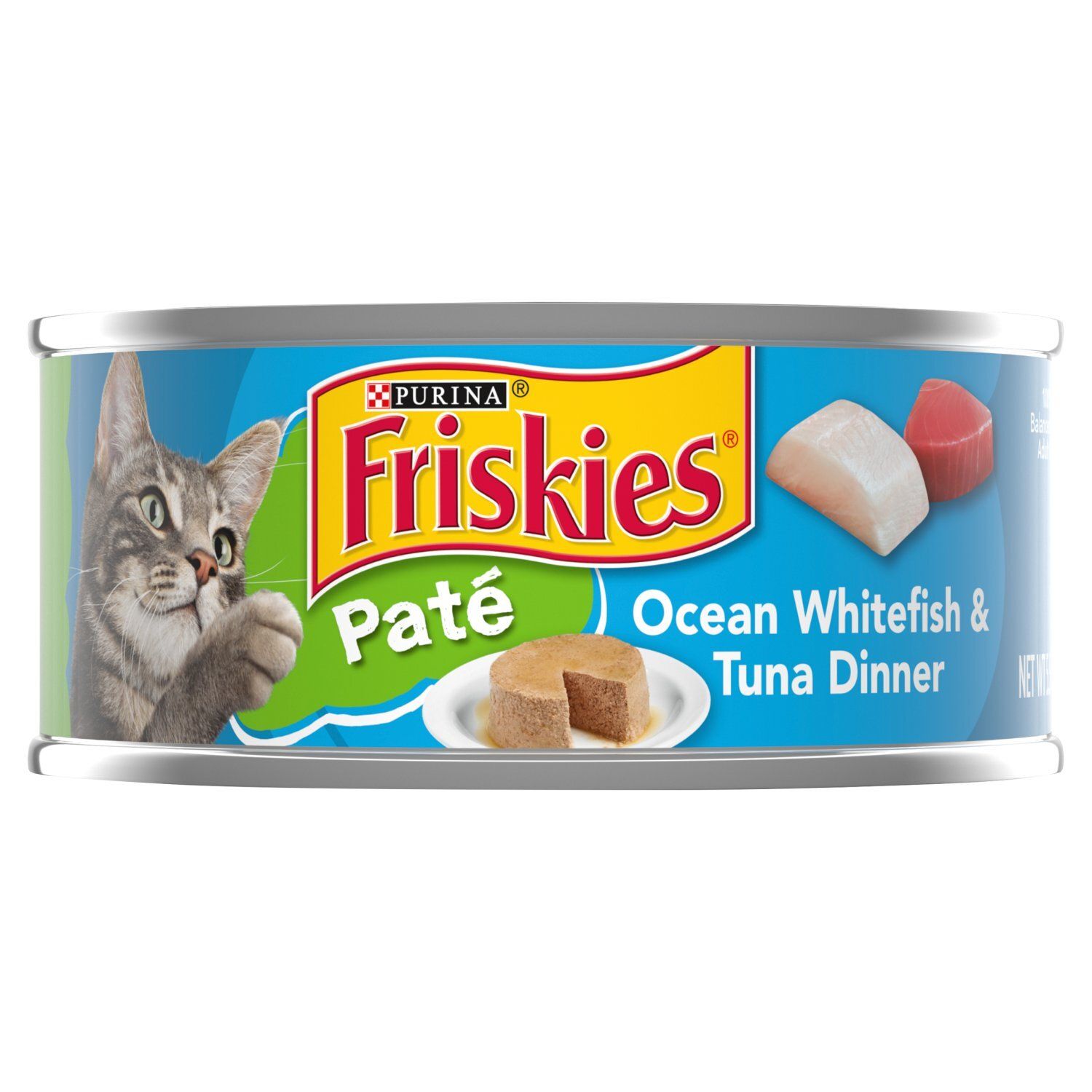 Purina Friskies Paté Ocean Whitefish &amp; Tuna Dinner Cat Food, 5.5 oz