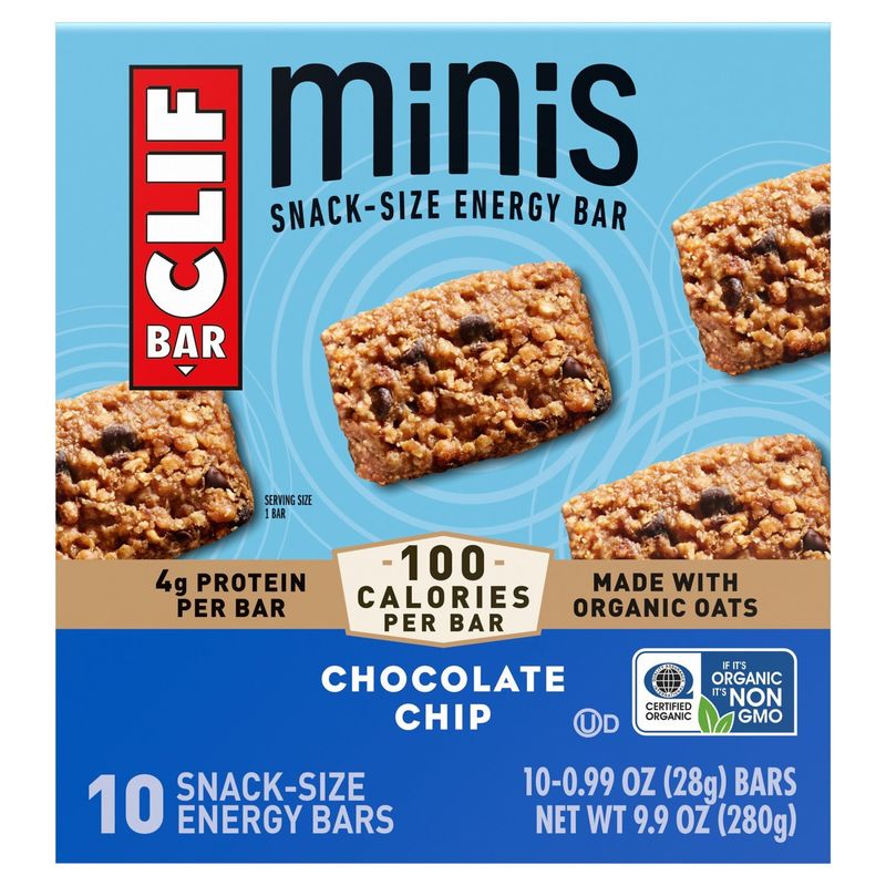 Clif Bar Minis Chocolate Chip Snack-Size Energy Bars, 0.99 oz, 10 count