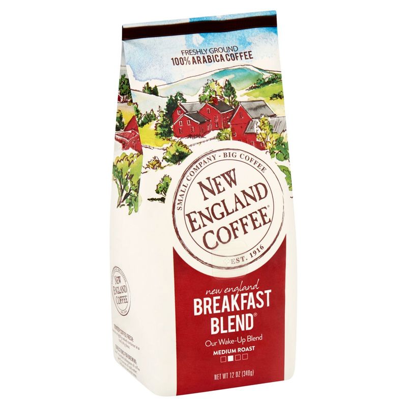 New England Coffee Breakfast Blend Medium Roast Coffee, 12 oz