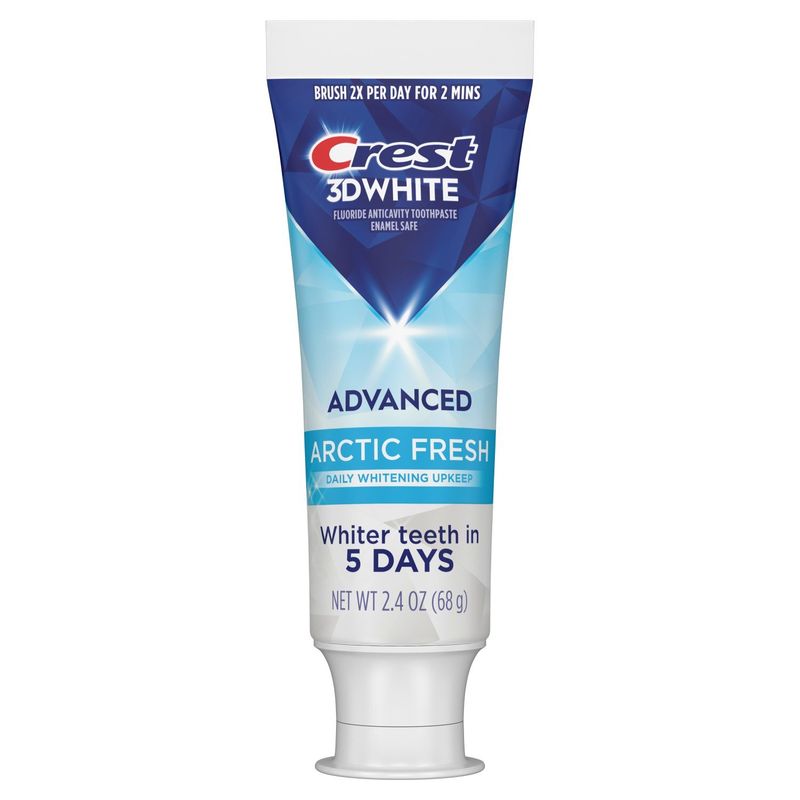 Crest 3DWhite Advanced Teeth Whitening Toothpaste, Arctic Fresh, 2.4 oz