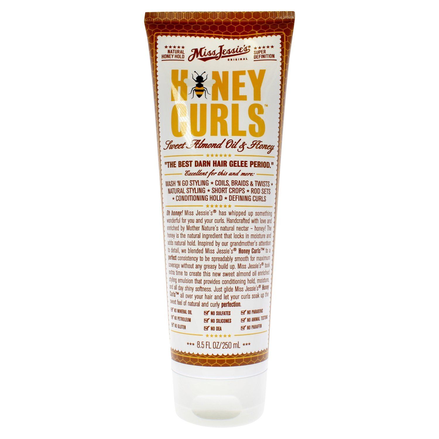 Miss Jessie's Original Sweet Almond Oil &amp; Honey Curls Hair Gel, 8.5 fl oz