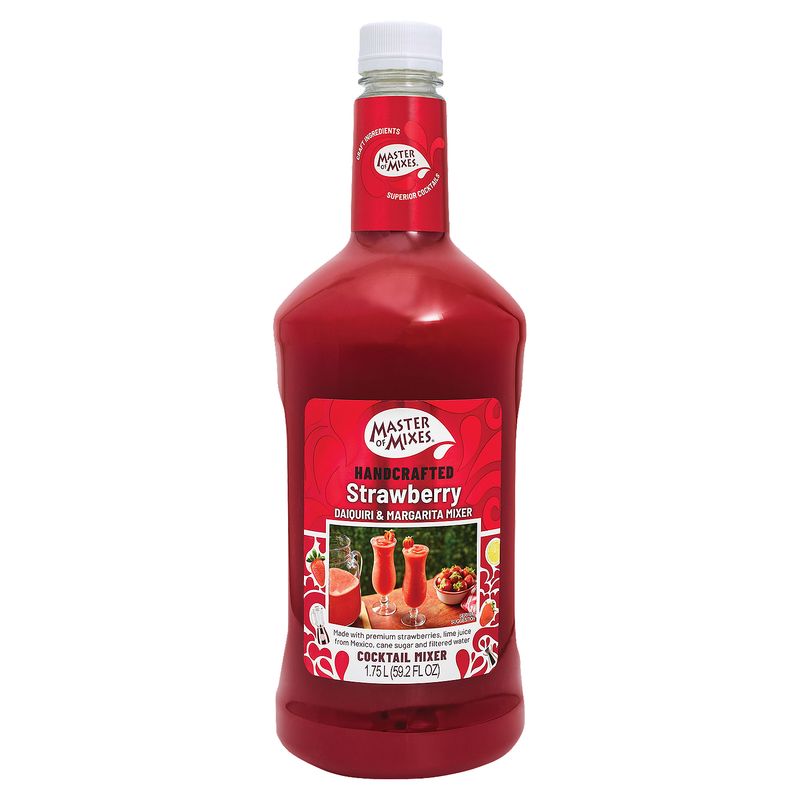 Master of Mixes Handcrafted Strawberry Daiquiri &amp; Margarita Cocktail Mixer, 59.2 fl oz