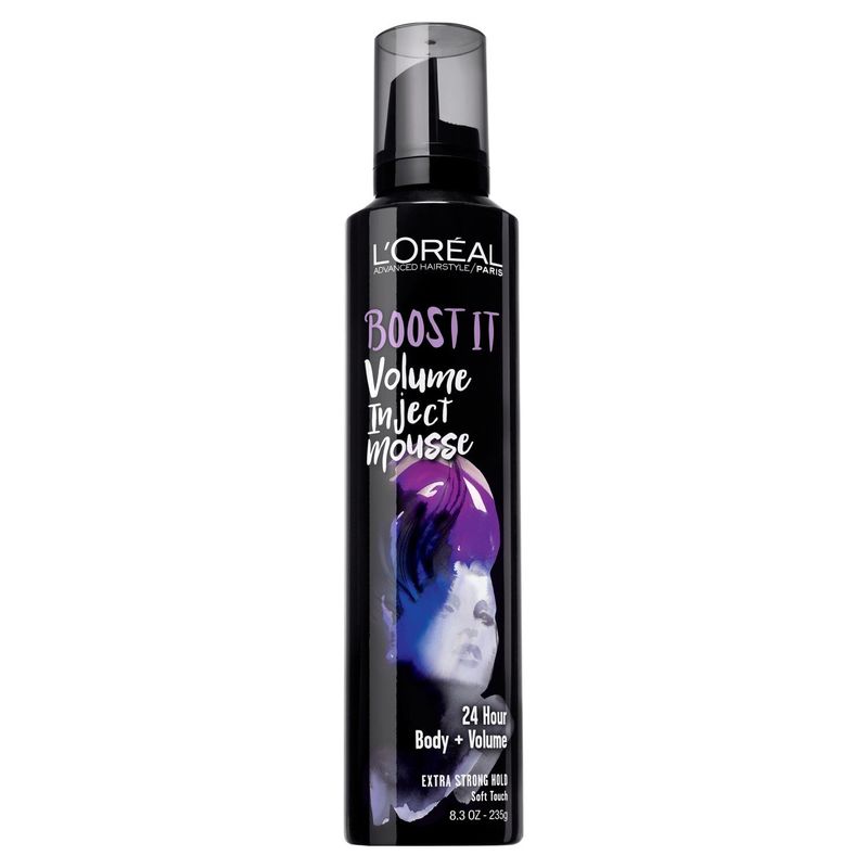 L'Oreal Paris Advanced Hairstyle BOOST IT Volume Inject Mousse, 8.3 oz.