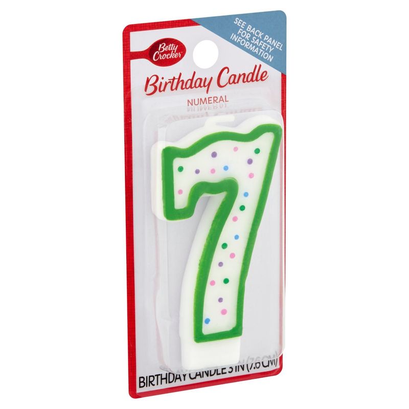 Betty Crocker Numeral 7 Birthday Candle