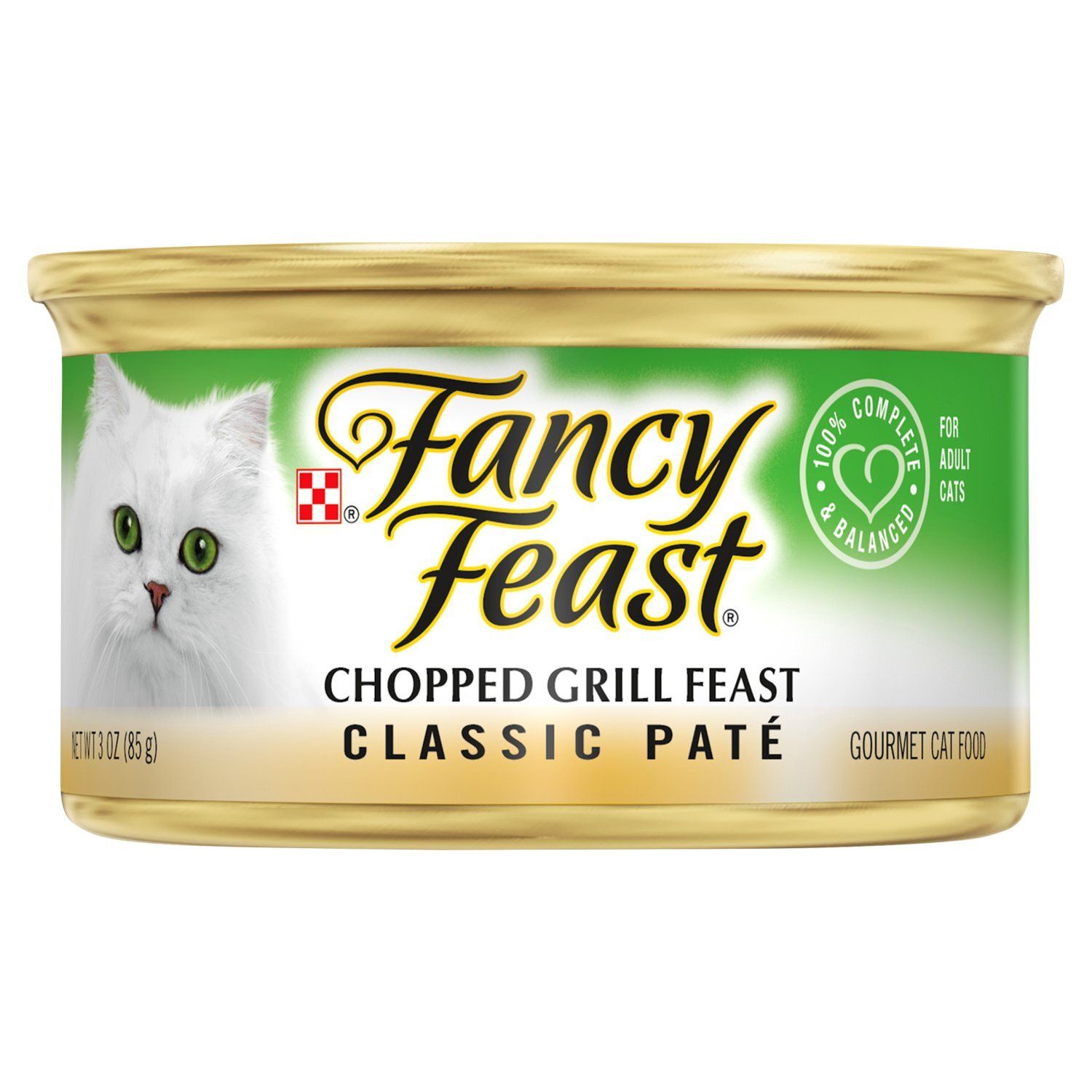 Purina Fancy Feast Chopped Grill Feast Classic Paté Gourmet Cat Food, 3 oz