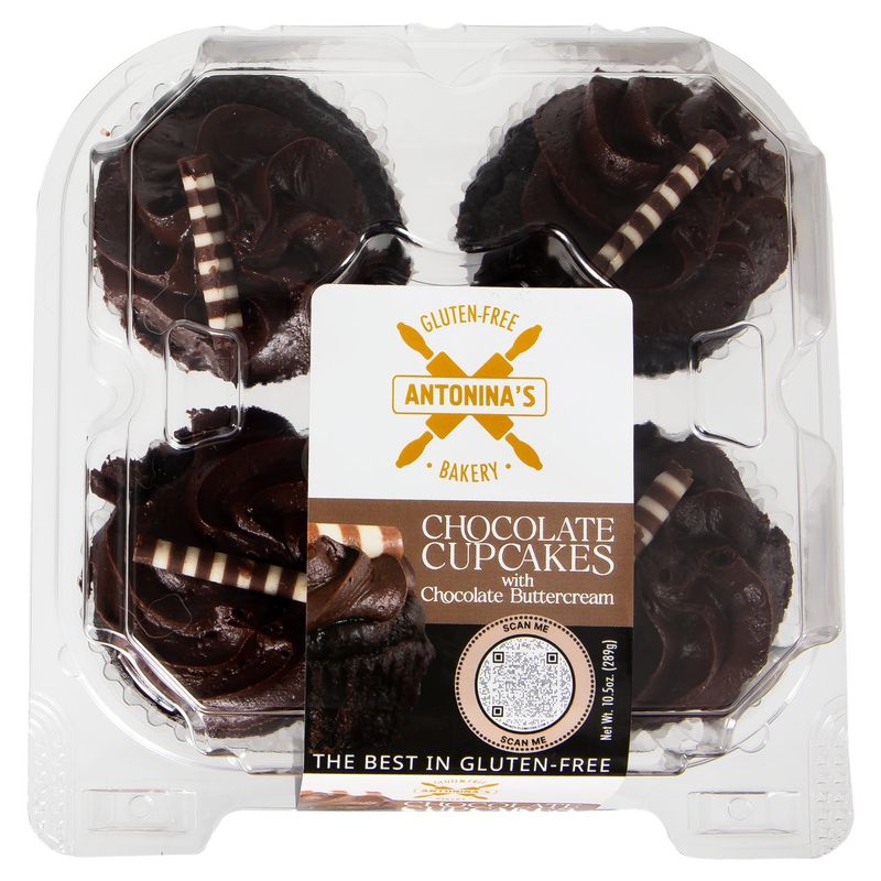Antonina's Gluten-Free Cupcakes with Chocolate Buttercream, 10.5 oz