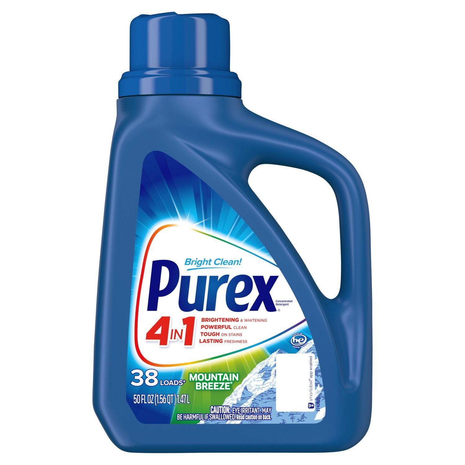 Purex Mountain Breeze 4in1 Concentrated Laundry Detergent, 38 loads, 50 fl oz