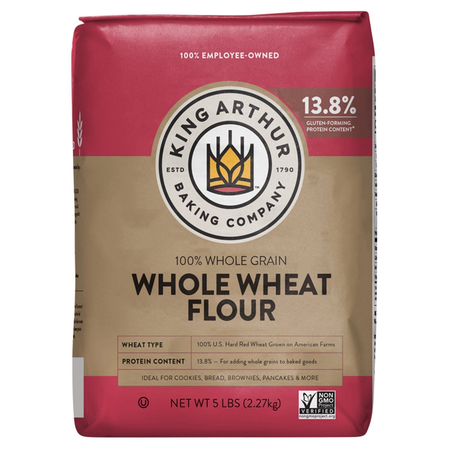 King Arthur Baking Company Whole Wheat Flour, 5 lbs