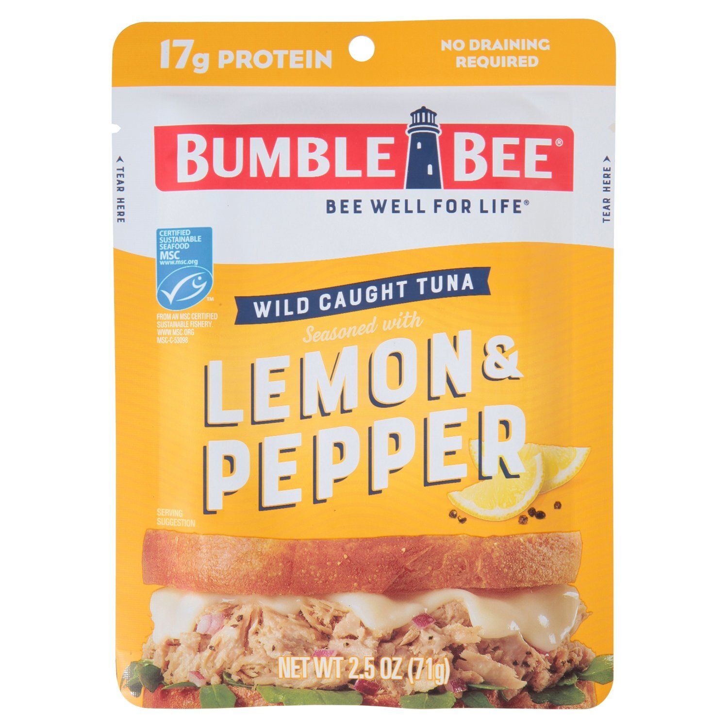 Bumble Bee Seasoned with Lemon &amp; Pepper Tuna, 2.5 oz