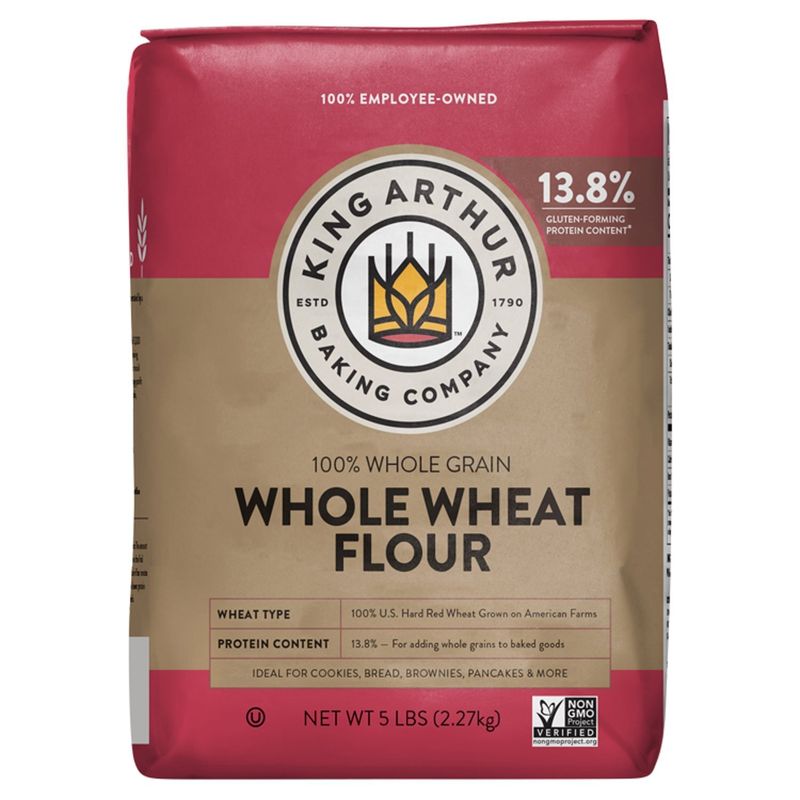 King Arthur Baking Company Whole Wheat Flour, 5 lbs