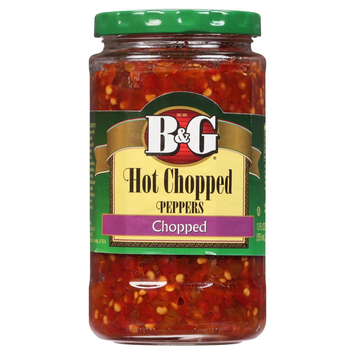 B&amp;G Hot Chopped Peppers, 12 fl oz