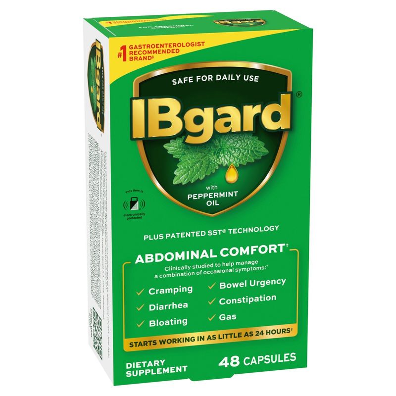 IBgard Abdominal Comfort with Peppermint Oil Dietary Supplement, 48 count