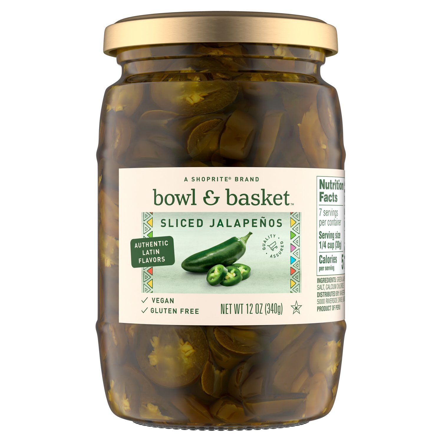 Bowl &amp; Basket Sliced Jalapeños, 12 oz