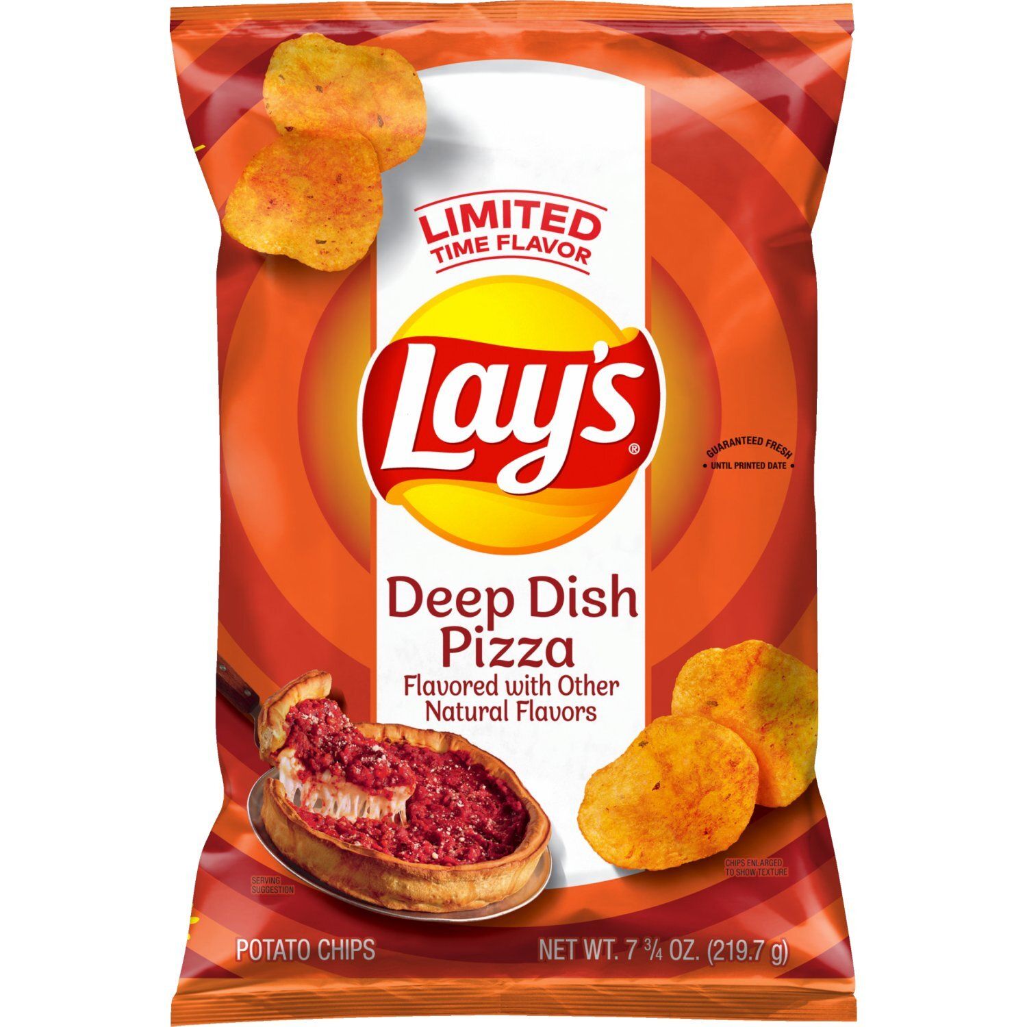 Lay's Potato Chips Deep Dish Pizza Flavored  7 3/4 Oz