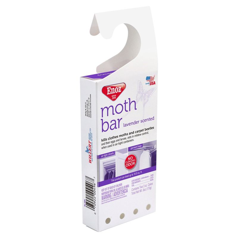Enoz Lavender Scented Moth Bar, 3 oz, 2 count