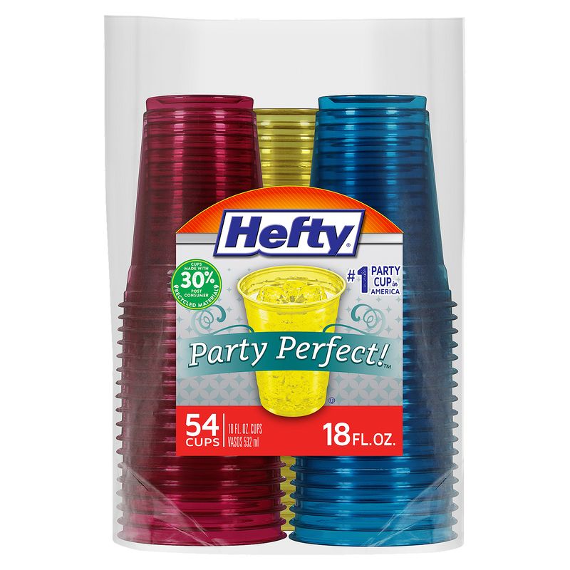 Hefty 18 fl oz Party Perfect! Cups, 54 count