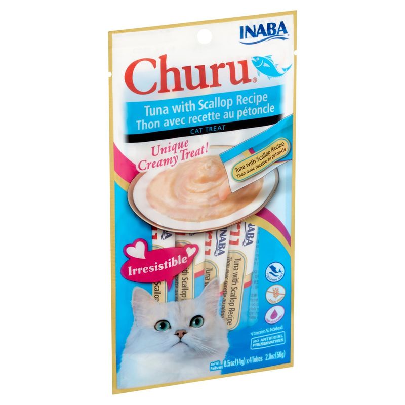 INABA Churu Tuna with Scallop Recipe Cat Treat, 0.5 oz