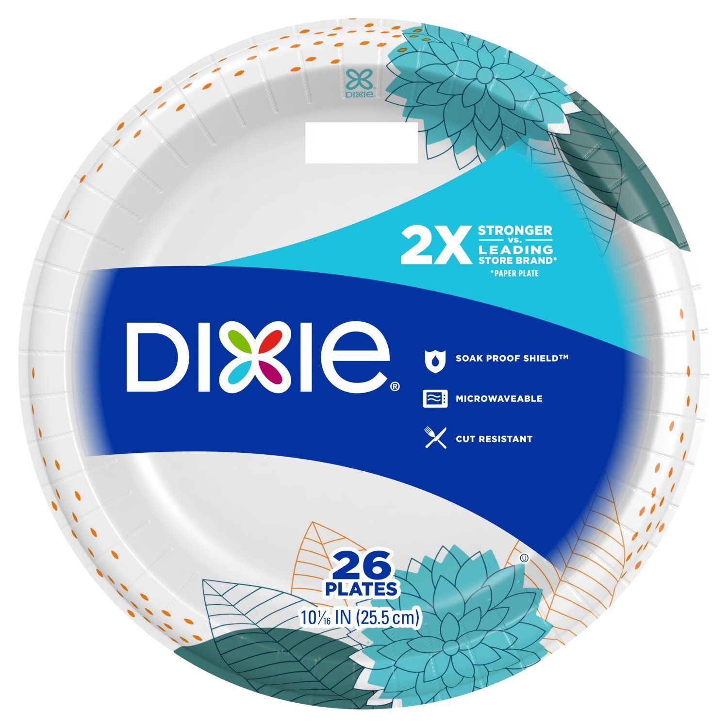 Dixie Everyday 10 1/16 in Printed Paper Plates, 26 Count