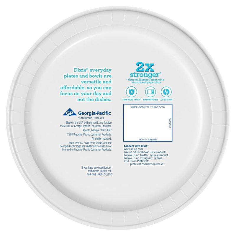 Dixie Everyday 10 1/16 in Printed Paper Plates, 26 Count