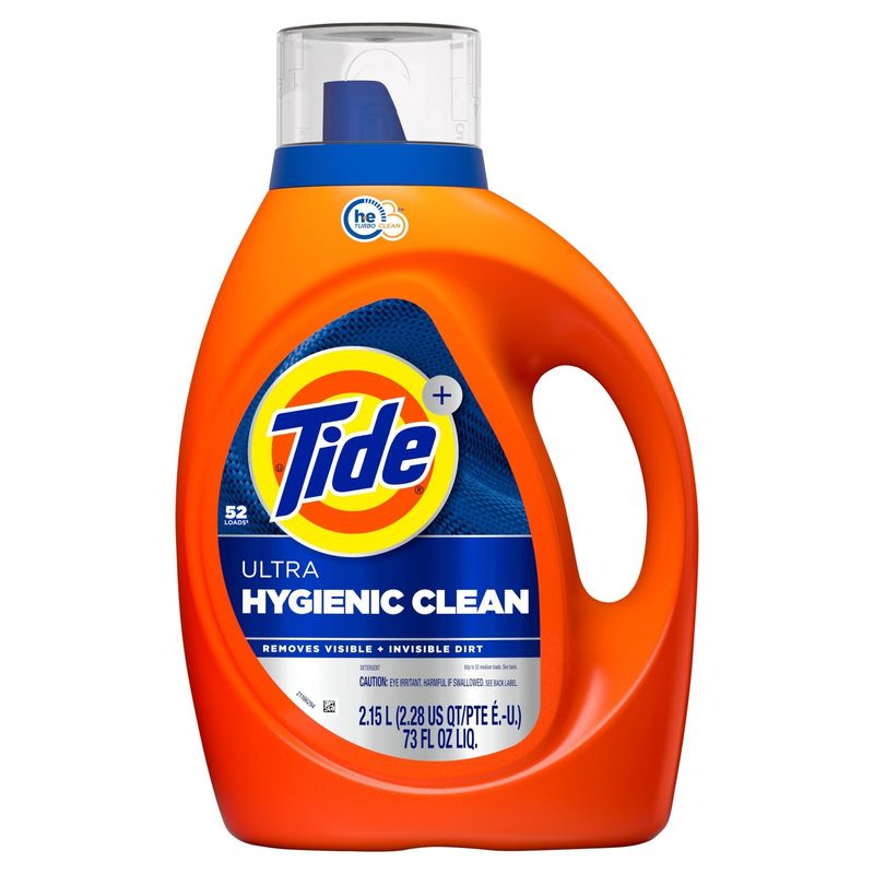 Tide Ultra Hygienic Clean Liquid Laundry Detergent, Original Scent, 73 fl oz, 52 Loads