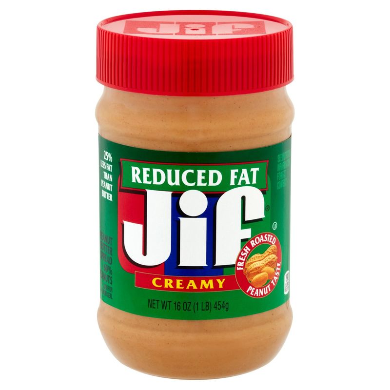 Jif Reduced Fat Creamy Peanut Butter Spread, 16 oz