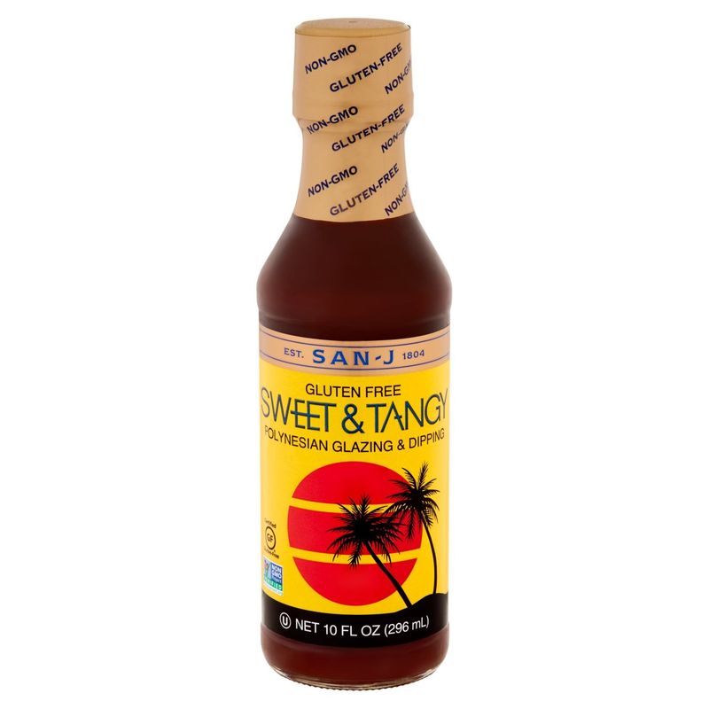 San-J Gluten Free Sweet &amp; Tangy Polynesian Glazing &amp; Dipping Sauce, 10 fl oz