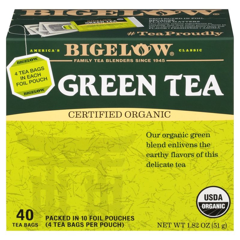 Bigelow Certified Organic Green Tea Bags, 40 count, 1.82 oz