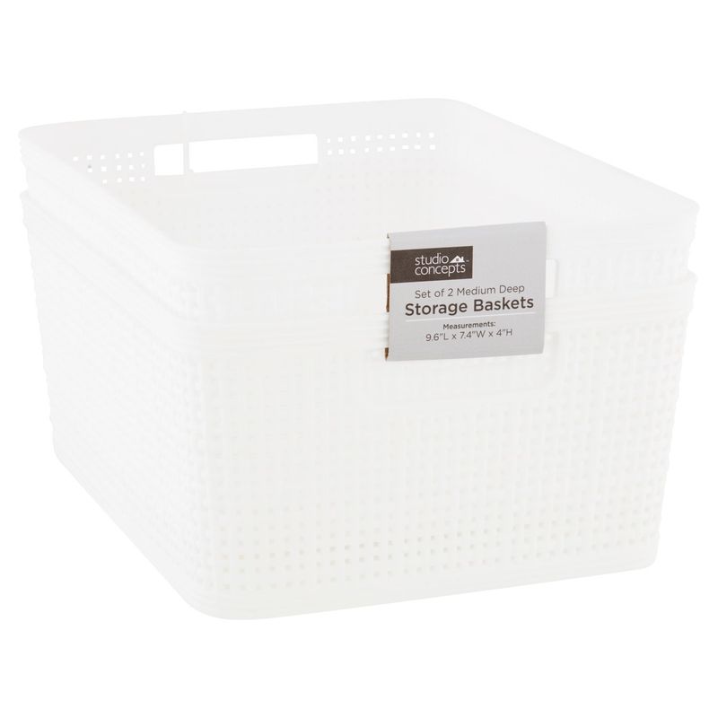 Studio Concepts Medium Deep Storage Baskets, 2 count