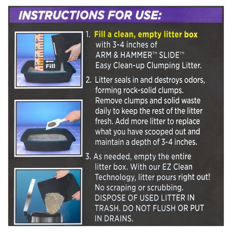Arm &amp; Hammer Clump &amp; Seal Slide Multi-Cat Easy Clean-Up Clumping Litter, 28 lbs