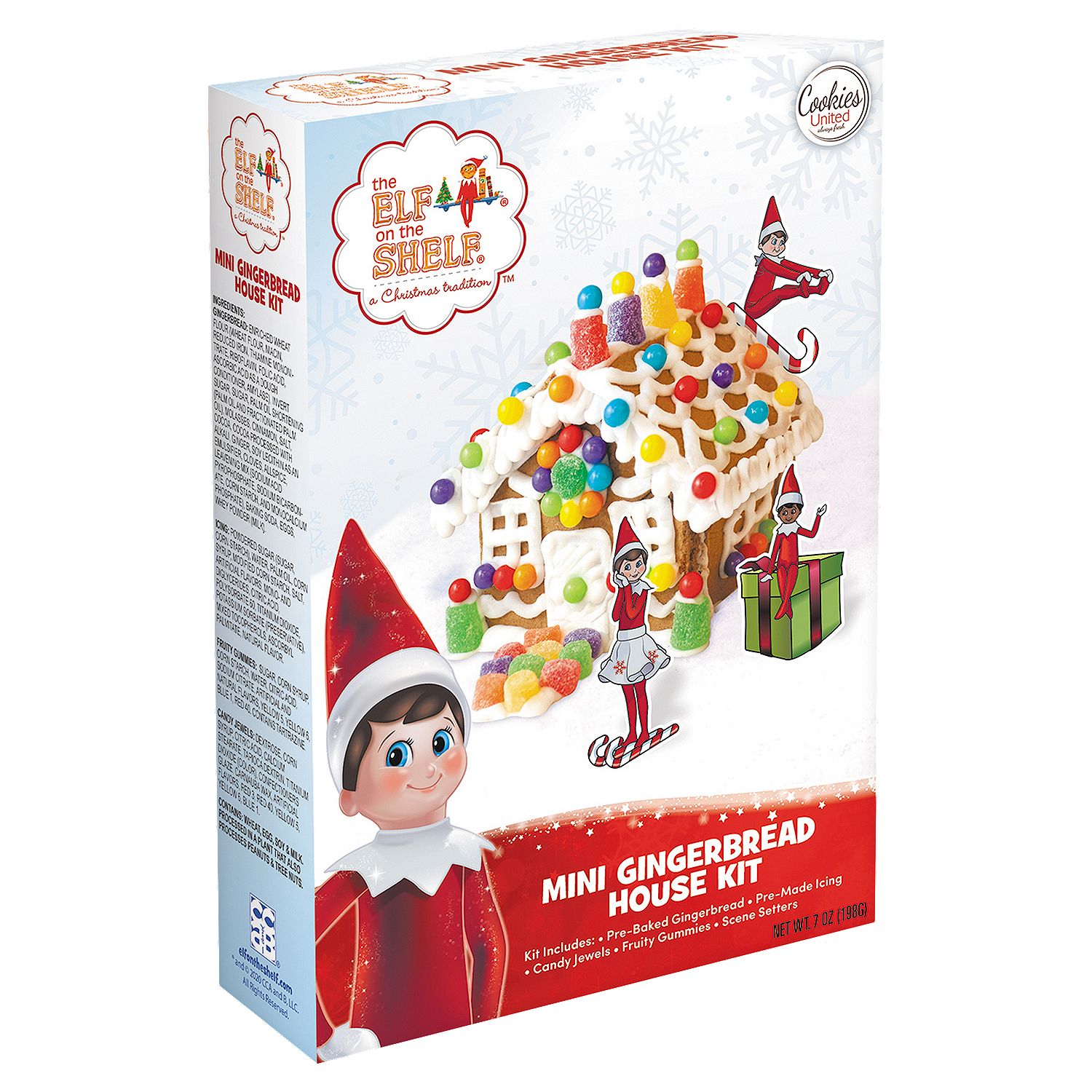 Cookies United The Elf on the Shelf Mini Gingerbread House Kit, 7 oz