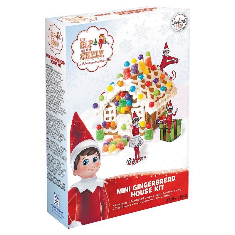 Cookies United The Elf on the Shelf Mini Gingerbread House Kit, 7 oz