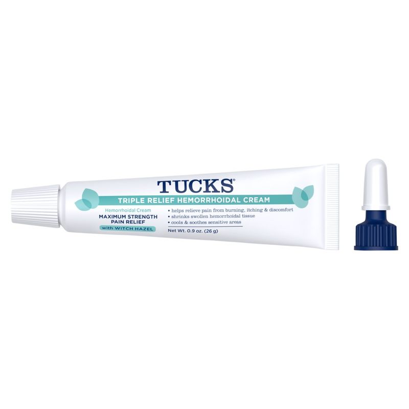 Tucks Maximum Strength Pain Triple Relief Hemorrhoidal Cream, 0.9 oz, 1 count