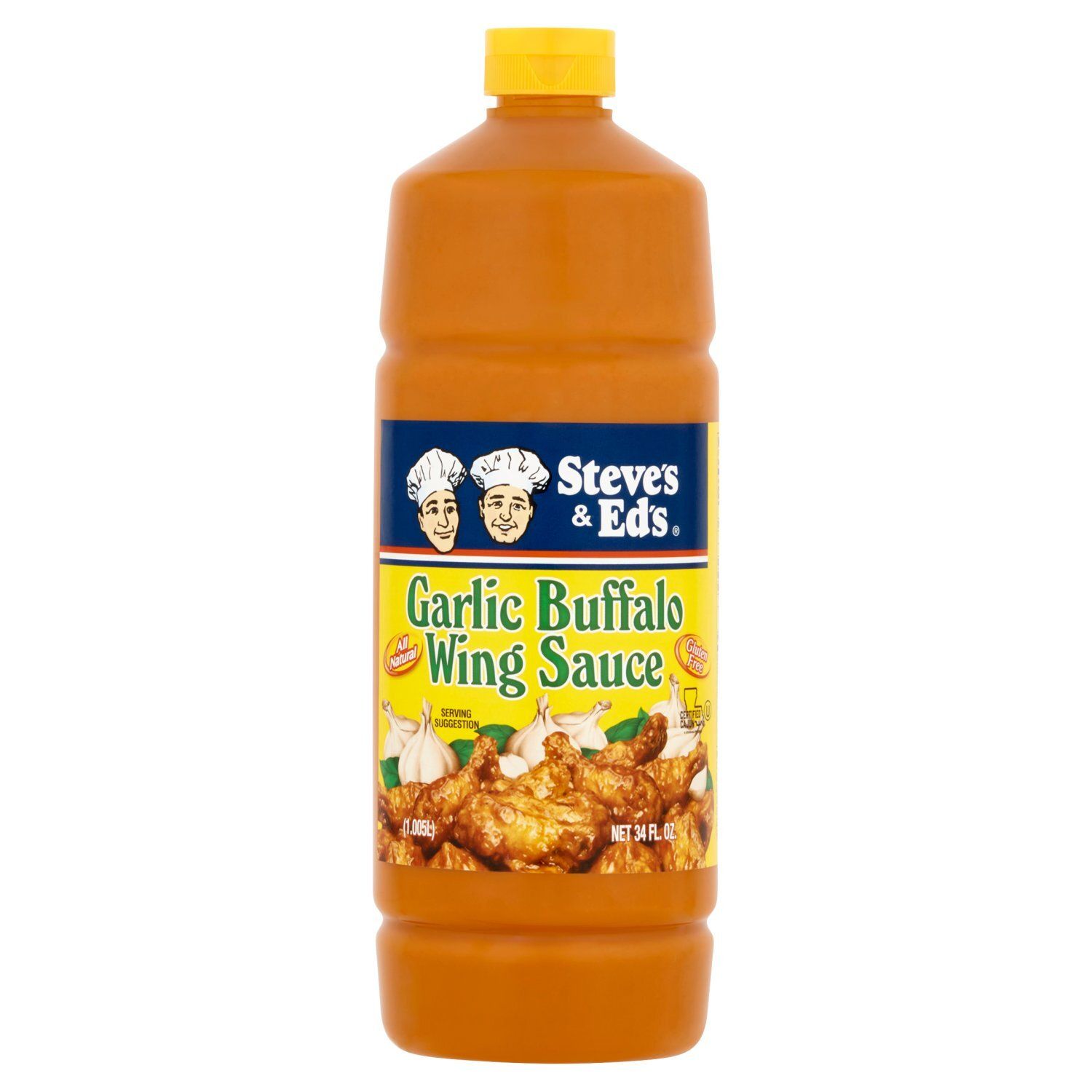 Steve's &amp; Ed's Garlic Buffalo Wing Sauce, 34 fl oz