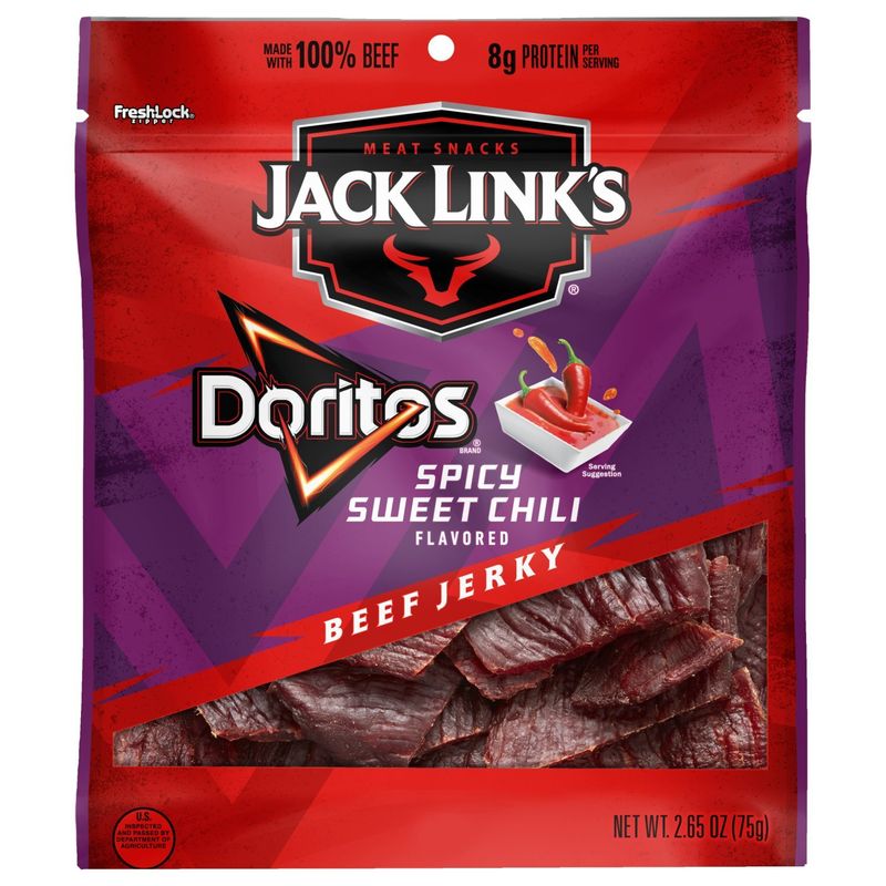 Jack Link's Beef Jerky Doritos Spicy Sweet Chili Flavored 2.65 Oz