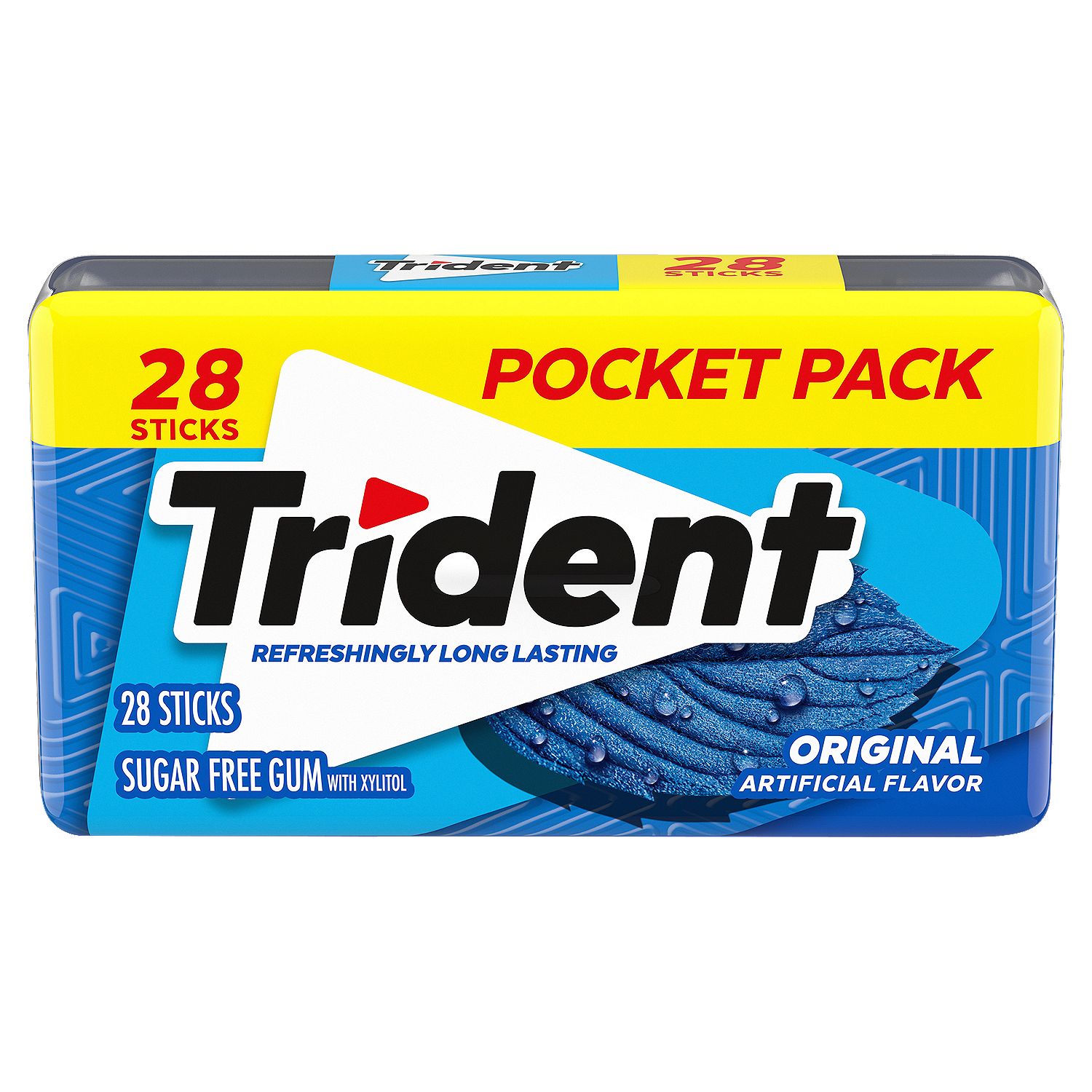 Trident Original Sugar Free Gum, 28 Piece Pocket Pack