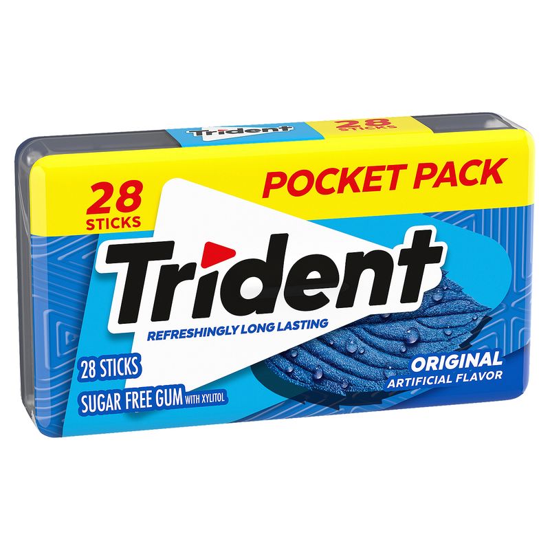 Trident Original Sugar Free Gum, 28 Piece Pocket Pack