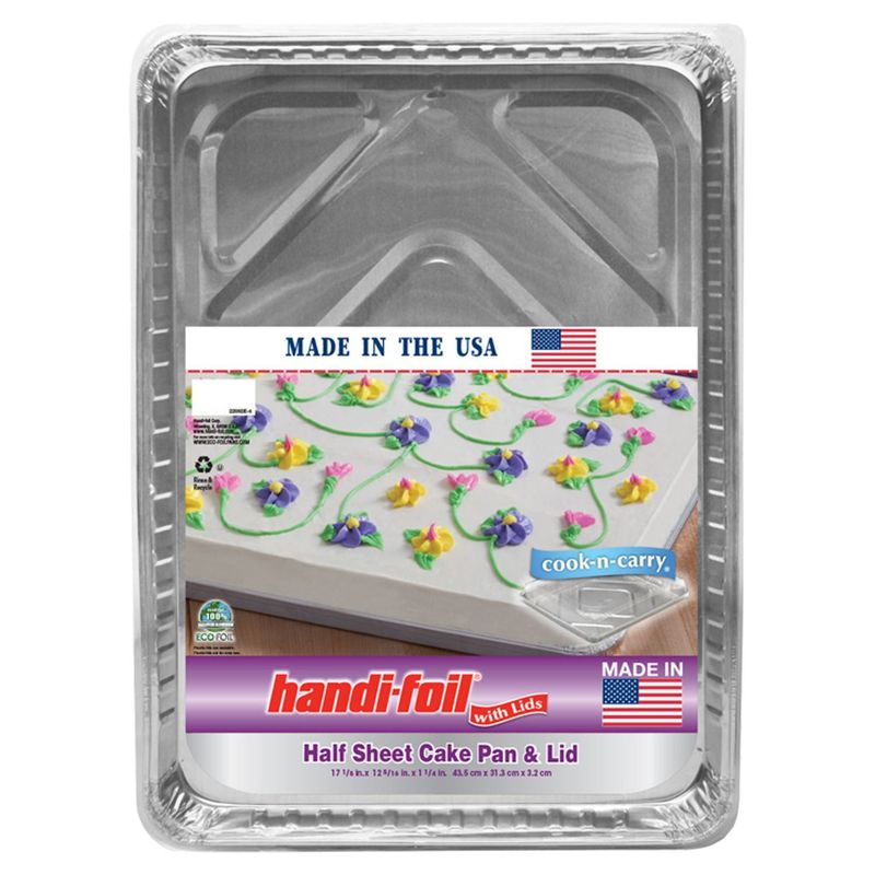 Handi Foil Half Sheet Cake Pan &amp; Lid