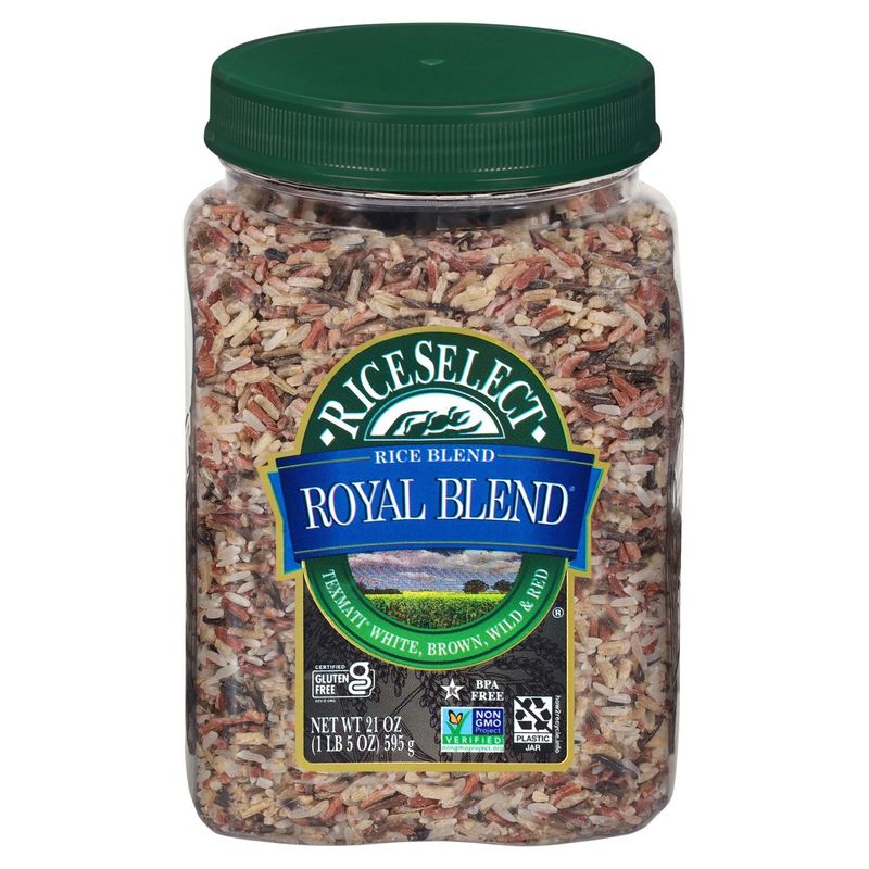 RiceSelect Royal Blend Texmati White, Brown, Wild &amp; Red Rice Blend, 21 oz