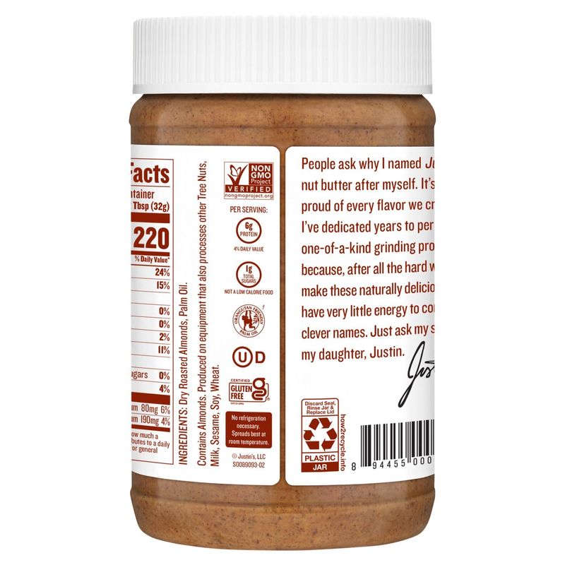Justin's Classic Almond Butter, 16 oz