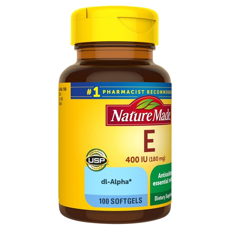 Nature Made Vitamin E 180 mg (400 IU) dl-Alpha Softgels, 100 Count